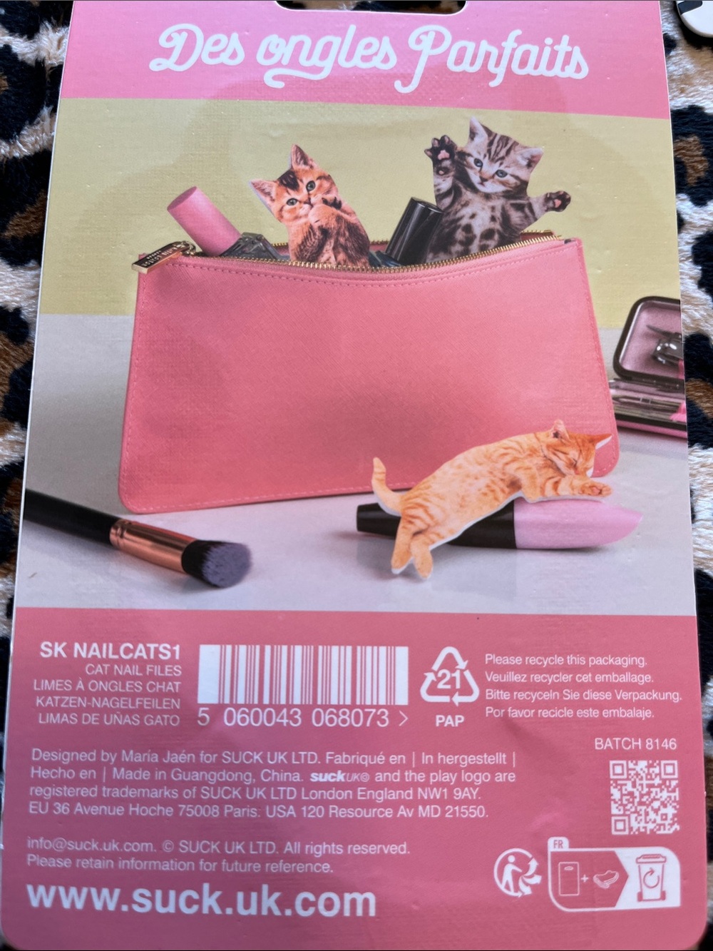 Cat Nail Files Set of 3- Assorted Brown/Orange Kitten Designs - Picture 6 of 6